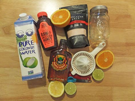 How to make a homemade electrolyte drink | Hello Homestead Electrolyte Drink Coconut Water, Drink With Coconut Water, Diy Electrolyte Drink, Homemade Electrolyte Drink, Clean Drink, Irish Cuisine, Electrolyte Drink, Daily Workouts, Health Hacks