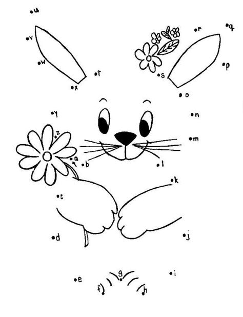 Easter Kindergarten Worksheets - Best Coloring Pages For Kids Connect The Dots Game, Easter Kindergarten, Easter Worksheets, Easter Bunny Colouring, Dots Game, Free Kindergarten Worksheets, Easter Printables Free, Dot To Dot, Easter Coloring Pages