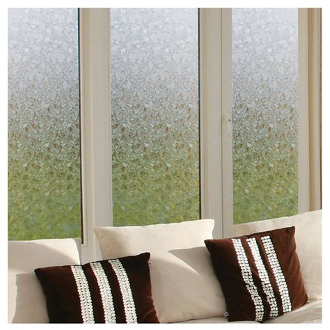 Self-Adhesive Window Film, Splinter Pattern Window Film Pattern, Airstream Bathroom, Windows Treatments, Facial Services, Adhesive Window Film, Gorgeous Homes, Bathroom Decorations, Window Well, Privacy Window