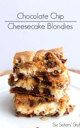 Cookies and Cream Oreo Blondies Recipe | Six Sisters' Stuff Cheesecake Blondies, Word Cookies, Six Sisters Stuff, Chocolate Chip Cheesecake, Six Sisters, Blondies Recipe, Yummy Sweets, Wine Racks, Chocolate Chip Cookie