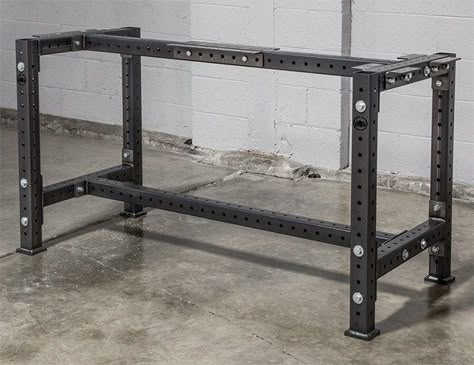 Rogue Supply Workbenches Look Incredibly Heavy Duty Metal Workbench, Metal Work Bench, Fabrikasi Logam, Steel Workbench, Shop Cart, Diy Workbench, Diy Welding, Metal Bench, Metal Furniture Design