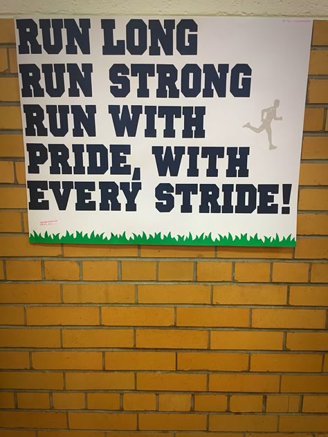 Cross Country Cheer Poster Cross Country Running Locker Signs, Cross Country Sayings Motivation, Funny Cross Country Posters, Cross Country Spirit Posters, Cross Country Banner Ideas, Cross Country Posters Signs, Track Signs High School, Senior Cross Country Posters, Xc State Posters