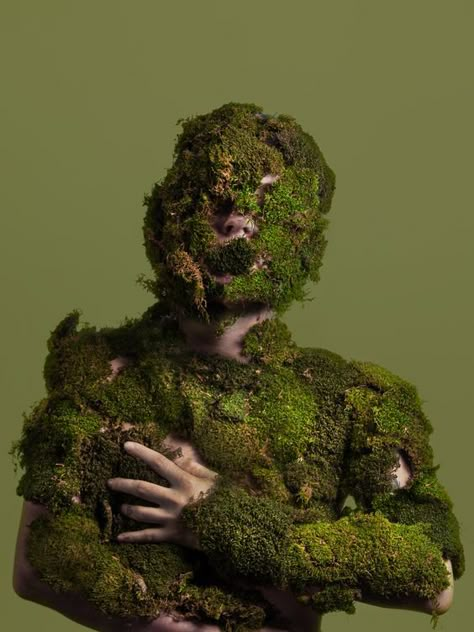 Dryad Aesthetic Male, Environmental Photography, Growth And Decay, Green Man, Environmental Protection, Art Plastique, The Body, Hands On, Art Inspo