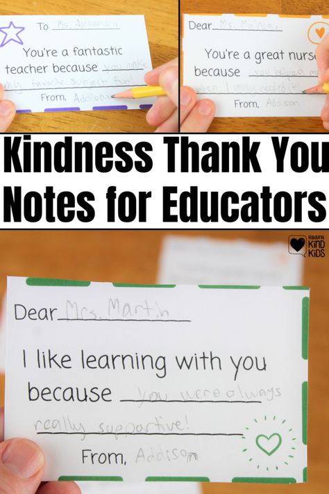 Teacher Appreciation Notes From Students, Teacher Appreciation Notes, Teacher Appreciation Doors, Educational Assistant, Appreciation Note, Teachers Appreciation Week Gifts, Social Skills For Kids, Kindness Challenge, Kindness Activities