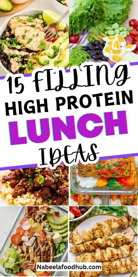 high protein lunch | filling lunch ideas | nutritious lunch recipes | meal prep | protein-packed | satisfying lunch | energy-boosting meals | healthy lunches | quick lunch ideas | protein-rich | easy lunch recipes | balanced meals | protein sources | low-carb lunches | high-protein options | wholesome lunches | hearty meals | lunch ideas for work | protein-dense | lunch meal prep | protein lunch ideas Best Protein Lunch Ideas, Lunch High Protein Meal Prep For The Week, Healthy Lunch To Take To Work, Healthy Lunch For Men, Hearty Lunch Ideas For Work, School Lunch Ideas Protein, Healthy Protein Packed Lunches, Quick Easy Work Lunches, Easy Healthy Protein Lunch Ideas