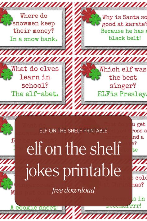 Elf On The Shelf Jokes, Holiday Jokes, Awesome Elf On The Shelf Ideas, Elf Activities, Xmas Elf, Elf Antics, Christmas Jokes, Elf Fun, Christmas Traditions Family