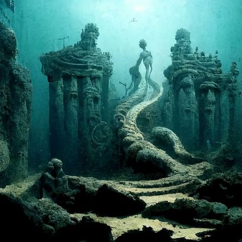 Deep Ocean Mermaid, Mermaid Lagoon Aesthetic, Mermaid Architecture, Ocean Kingdom Aesthetic, Siren Kingdom, Ocean Goddess Aesthetic, Underwater City Aesthetic, Mermaid Culture, Underwater Building