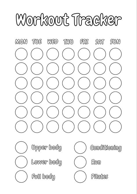 A simple monthly workout tracker! Free Printable Fitness Tracker, Monthly Tracker Template, Workout Chart Tracker, Workouts Tracker, Workout Tracker Monthly, Monthly Fitness Tracker, Workout Calender, Workout Calendar Printable, Month Tracker