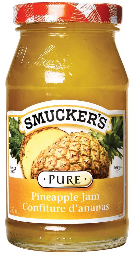 Smucker s® Pure Pineapple Jam by Smucker's Smuckers Jam, Nescafe Coffee, Pineapple Jam, Hot Spices, Grocery Foods, Grocery Haul, Hams, The Jar, Jams & Jellies