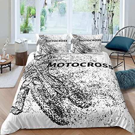 Erosebridal Dirt Bike Duvet Cover Motorcycle Bedding Set Full Size for Kids Boys Teens Adult Men Motorbike Sport Quilt Cover Motocross Rider Extreme Sport Comforter Cover with 2 Pillow Cases Sports Quilts, Motocross Riders, Extreme Sport, Full Bedding Sets, Comforter Cover, Extreme Sports, Dirt Bike, Quilt Cover, Queen Size