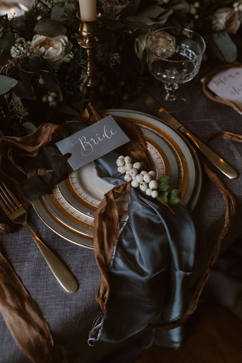 A Sublime Late Autumn, Early Winter Inspired Dreamy Bridal Photoshoot | Love My Dress®, UK Wedding Blog, Podcast, Directory & Shop 2025 Inspiration, Gauze Table Runner, Edgy Wedding, Wedding Design Inspiration, Wedding Place Names, Late Autumn, Dark Wedding, Winter Inspired, Early Winter