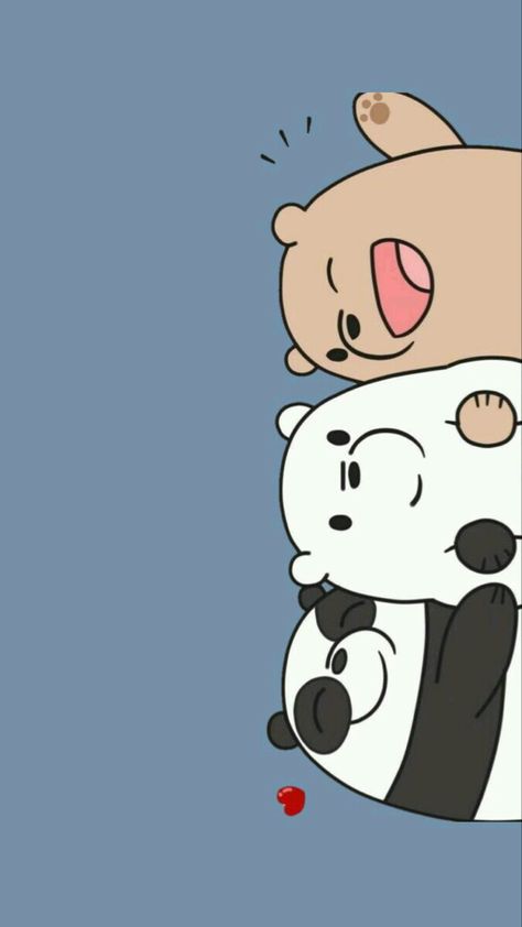 3 Panda Cartoon, We Bare Bears Cute Pics, Cute Dps, Ice Bear We Bare Bears, Baby Milestones Pictures, We Bare Bears Wallpapers, Friend Cartoon, Wallpaper Doodle, Cute Tumblr Wallpaper