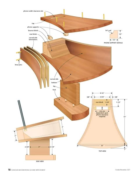 Make a passive smartphone speaker | Canadian Woodworking Wood Phone Speaker Amplifier, Passive Phone Speaker, Wood Speakers Design, Iphone Speaker Wood, Phone Speaker Diy, Smartphone Speaker, Cell Phone Speakers, Phone Amplifier, Wood Phone Holder