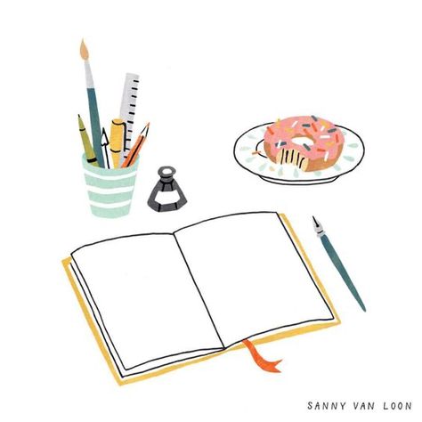 Drawing Planner, Journal Illustration, 블로그 디자인, Flow Magazine, Zestaw Ikon, Illustrated Gift, Theme Color, Doodle Illustration, Illustrators On Instagram