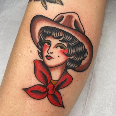 Sam Murphy | Cowgirls are always welcome, lovely to meet you Catherine! . . . . . . . . #tradtattoo #bristolart #bristolartist #bristoltattoo #bathuk… | Instagram Traditional Cowgirl, Getting Tattooed, Americana Tattoo, Cowgirl Tattoos, Cowboy Tattoos, American Traditional Tattoo Ideas, Traditional Tattoo Ideas, Native Tattoos, Wild Tattoo