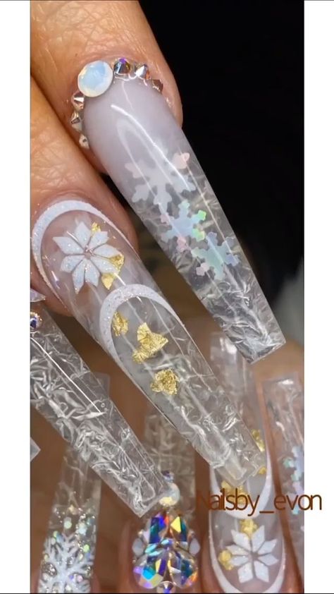 Icicle Nails, Sharpie Nail Art, Christmas Nail Designs Acrylic, Video Nail, Xmas Nail, Xmas Nail Art, Nail Tutorial Videos, Band Nails, Art Nail Art