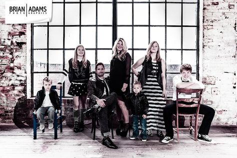 Check out these edgy and fun family portraits we just shot in a Baltimore warehouse! Edgy Family Photos, Sibling Photo Shoots, Family Faces, Fun Family Portraits, Unique Family Photos, Christmas Card Photo Ideas, Açaí Bowls, Large Family Photos, Fam Photos