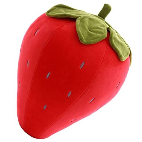 Fruit Pillows, Stuffed Strawberry, Toddler Sleep Help, Strawberry Pillow, Strawberry Stuff, Strawberry Things, Kids Pillow, Fruit Decor, Girls Pillows