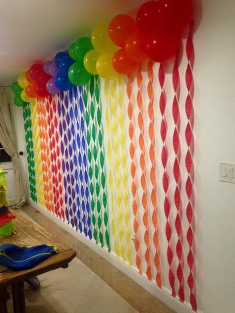 Wall cuteness Inside Out Party Ideas, Christmas Candyland, Party Balloons Diy, Birthday Decorations At Home, Christmas Decorations Outdoor, Christmas Tree Candy, Birthday Party Decorations Diy, Candyland Christmas, Classroom Art Projects