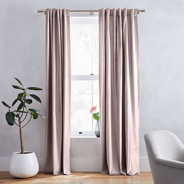 Home Decor Mid Century Curtains, Metal Curtain Rod, Brighter Bedroom, Blackout Panels, Dusty Blush, Striped Curtains, Curtains Window, Metal Curtain, Spa Room