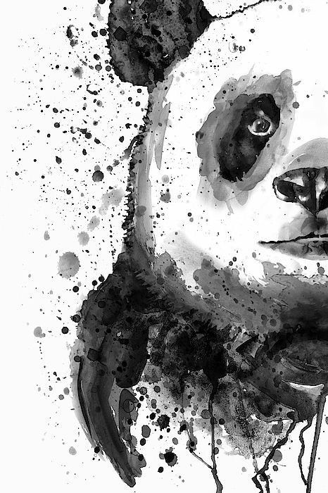 Half Face Art, Art Body, Half Face, Black And White Painting, Face Art, Panda Bear, White Painting, Body Art, Art Print