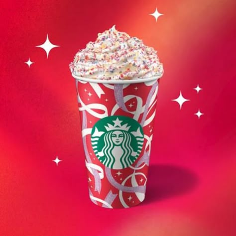 Starbucks Christmas Aesthetic, Starbucks Poster, Starbucks Background, Starbucks Christmas Cups, Confetti Cookies, Costa Coffee, Christmas Cups, Starbucks Christmas, Christmas Food Desserts