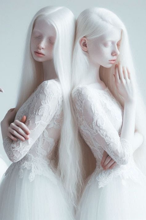 Albino Makeup, Albino Woman, Albino Skin, Albino People, Albino Mermaid, Albino Woman Art, Red Eyes Albino, Albino Girl Art, Albino And Black Model