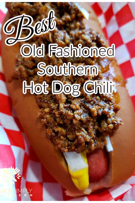 Southern Hot Dog Chili, Easy Hot Dog Chili Recipe, Chili Dog Sauce Recipe, Best Hot Dog Chili Recipe, Easy Hot Dog Chili, Hot Dog Chili Sauce Recipe, Hot Dog Chili Recipe, Homemade Hot Dog Chili, Chili Dog Sauce