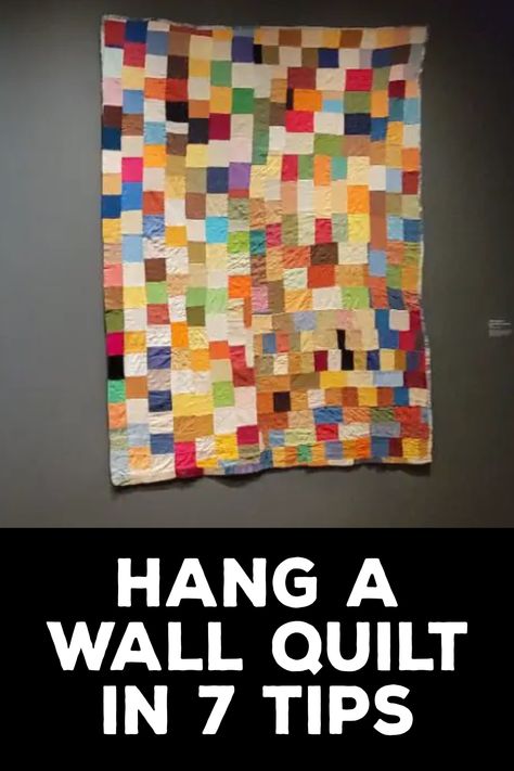 How to Hang a Wall Quilt How To Hang A Quilt, Quilt Wall Hangers, Diy Crafts To Do At Home, Quilt Hangers, Blanket On Wall, Simple Curtains, How To Hang, Paper Tree, Upcycled Home Decor