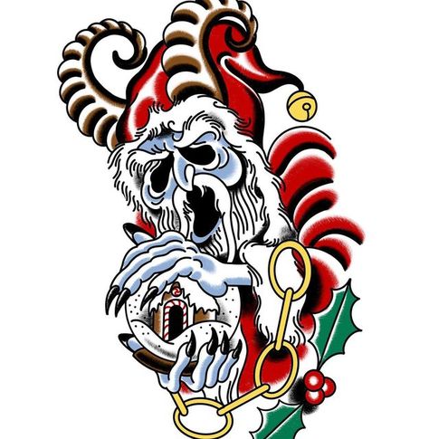 One Man Riet on Instagram: "🎄Krampus Tattoo up for grabs. Dm if interested" Krampus Tattoo, Lettering Styles Alphabet, Christmas Horror, Cute Hand Tattoos, Christmas Tattoo, Easy Cartoon Drawings, Flash Tattoo Designs, Creepy Christmas, Tattoo Flash Sheet