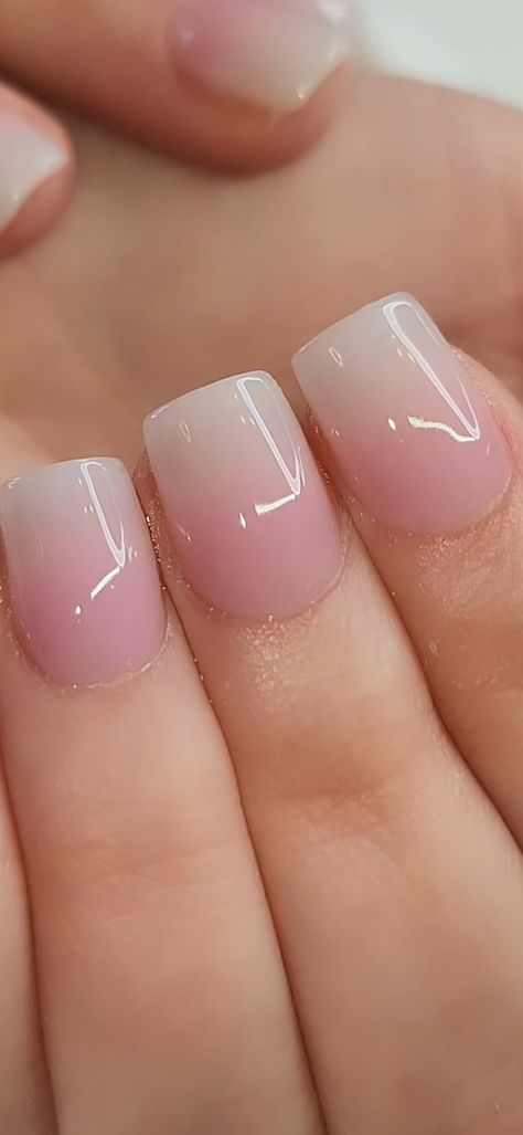 Ombre Biab Nails Short, Jell Nails Ideas, Ombre Short Nails Acrylic, Ombre Gel Nails, Short Acrylic Nails, Gel Nail Polish, Short Nails, Beautiful Nails, Gel Nails