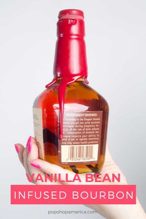 vanilla bean infused bourbon recipe pop shop america Vanilla Infused Bourbon, Infused Whiskey Recipes, Infused Spirits, Infused Whiskey, Infused Alcohol, Infused Bourbon, Diy Whiskey, Modern Cocktails, Homemade Sangria