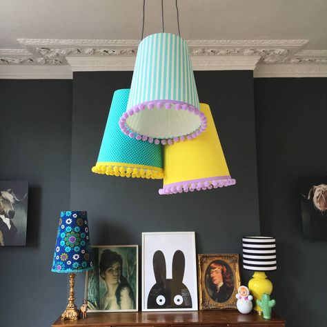 Are you interested in our pompom tapered floral lampshade? With our kitsch retro pompom lamp you need look no further. Porcelain Dolls For Sale, Floral Lampshade, Childrens Lamps, Cluster Chandelier, China Dinnerware Sets, Childrens Lighting, Porcelain Eggs, Porcelain Sink, Porcelain Lamp