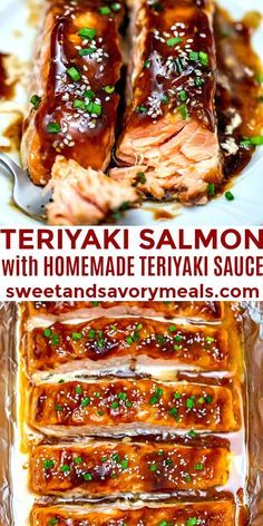 Baked Teriyaki Salmon, Salmon Teriyaki, Salmon Teriyaki Recipe, Salmon Recipes Pan Seared, Salmon Recipes Baked, Salmon Recipes Baked Healthy, Teriyaki Recipe, Asian Dish, Healthy Salmon Recipes