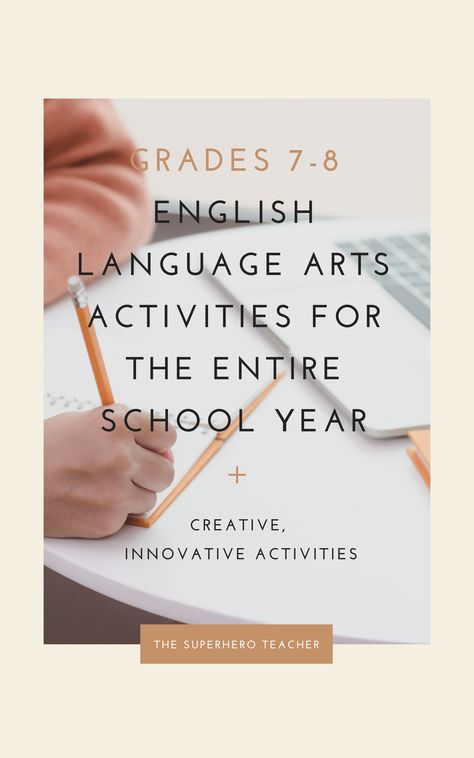 Grade 8 English, Grade 6 Language Arts, Middle School English Activities, 6th Grade Language Arts, 8th Grade Language Arts, First Day Of School Activities 8th Grade Ela, Bellringers For Middle School Ela, Language Arts Activities Middle School, Secondary English Classroom