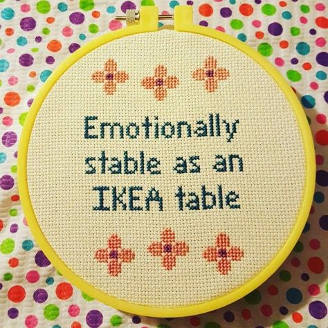 What To Do When He Rejects You, Aggressive Embroidery, Funny Embroidery Ideas, Funny Embroidery Patterns, Emotionally Unstable, Funny Cross Stitch, Funny Embroidery, Cross Stitch Quotes, Embroidery Funny