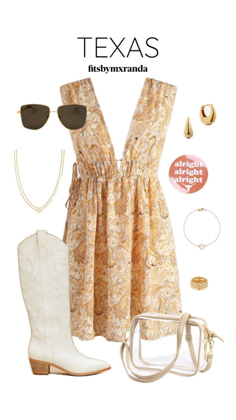 UT AUSTIN GAMEDAY FIT #outfitinspo #gamedayfit #gamedayoutfit #utaustin Texas Longhorns Outfits, Thanksgiving Fit, Polyvore Dress, Ut Austin, Game Day Outfit, Western Outfits Women, Country Concert Outfit, Western Look, Concert Fits