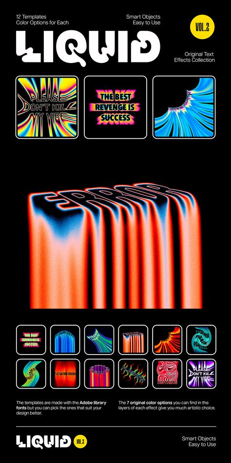 Glitch Poster Graphic Design, Glowing Graphic Design, Distortion Graphic Design, Lava Lamp Graphic Design, Pop Futurism Graphic Design, Liquid Design Graphic, Acid Design Aesthetic, Heatmap Graphic Design, Mishka Effect