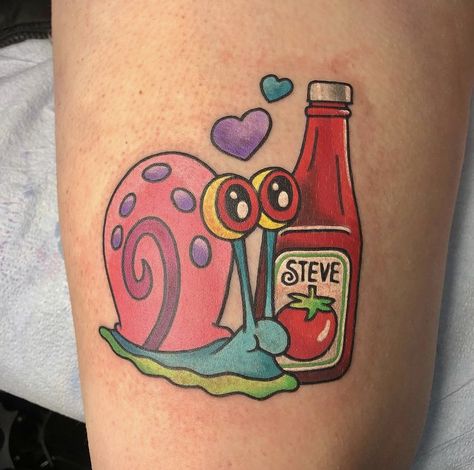 Spongebob Tattoo, Food Tattoos, Movie Tattoos, Cartoon Character Tattoos, Gothic Tattoo, Funny Tattoos, Cartoon Tattoos, Body Stickers, Blast From The Past