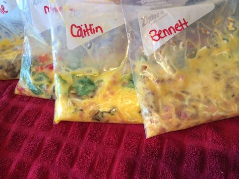 Omelet or Eggs in A Bag Recipe Perfect for Camping or Brunch - Close To Home Omlet In A Bag, Eggs In A Bag, Ham And Cheese Omelette, Omlet Recipes, Campfire Recipes, Cheese Omelette, Camping Breakfast, Breakfast Bread Recipes, Omelette Recipe