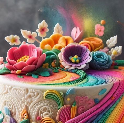 iva | ai desserts artist on Instagram: "🌈 10 Holi Festival Cake Ideas* - Part 1 🌈
✨ 🌈🍰 Join in the joyous celebration of Holi with these exquisite 10 cakes inspired by the colors during the festival! With a spectrum of vibrant shades and traditional designs, these cakes promise to delight your senses. Tell me, which one captures your heart? Drop your thoughts in the comments section!🎨🍰👇
.
.
.
.
.
.
.
.
.
#aifoodcreations #aifood #holi #holi2024 #holifestival #holidesserts #holivibes #holifood" Holi Theme Cake Design, Holi Event Decor Ideas, Holi Event Decor, Holi Sweets Dessert Recipes, Holi Special Dishes, Holi Party, Joyous Celebration, Holi Festival, Party Cakes