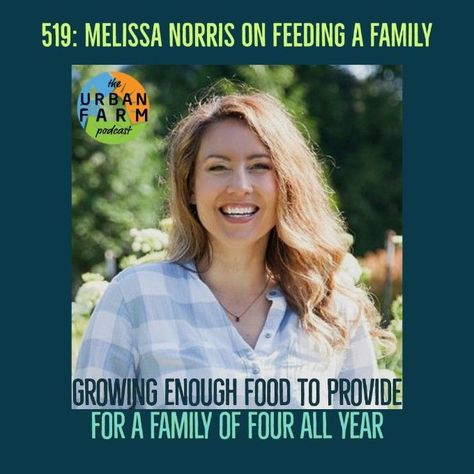 If you had to exist just from the food in your yard, what would you be eating? Melissa Norris would have very few changes. She is a professional homesteader who grows & preserves enough fruits, vegetables, and meat on her property to feed her family all year long. Hear about growing in her garden, season extending for longer harvests, planning for a year's worth of food, the amount of space it takes to feed a family of four, and her new book.  Listen In: www.urbanfarm.org/pioneeringtoday Melissa Norris, In Her Garden, Rabbit Garden, A Family Of Four, Urban Farm, Urban Homesteading, Super Human, Family Garden, Family Of Four