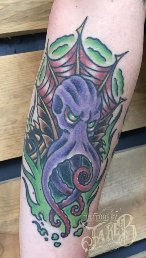 Mind Flayer Mindflayer Tattoo, Mind Flayer Tattoo, Nerdy Tattoos, Mind Flayer, Leg Tattoos, Fashion Drawing, Watercolor Tattoo, I Tattoo, Dungeons And Dragons