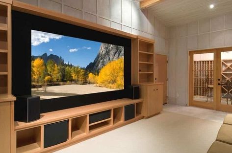 9 Useful Small Home Theater Room Ideas Small Home Theater Rooms, Home Theatre Room Ideas, Small Home Theater, Media Room Seating, Small Home Theaters, Theatre Interior, Kitchen Ikea, Living Room Entertainment Center, Home Theater Setup