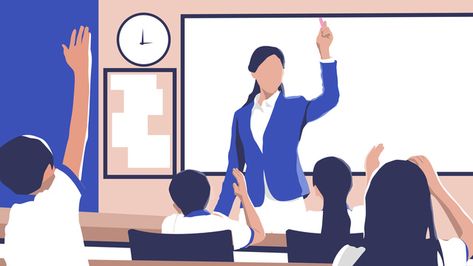 teachers day,classroom,student,teacher,interactive Classroom Students Pictures, Classroom Illustration School, Teachers Teaching In Classroom, Teacher And Student Images, Classroom Illustration, Students Aesthetic, Education Aesthetic, Education Images, Teacher Illustration