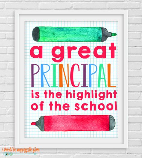 Four Principal Appreciation Printables perfect for National Principals Month or Teacher Appreciation Gifts. Available in three sizes and two formats. Principal Printables Free, Thank You Principal Appreciation Quotes, Principals Month Gift Ideas, Ideas For Principal Appreciation, Principal Day Card, National Principals Month Ideas, Happy Principals Day, Principal Appreciation Gifts From Staff, Principals Day Ideas Appreciation Gifts