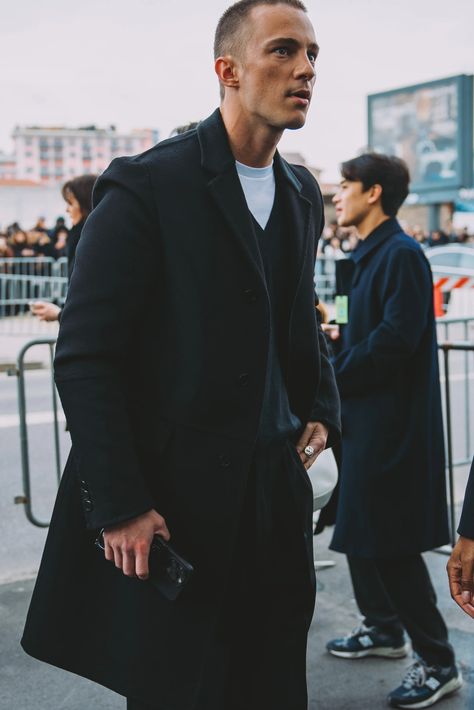 The Best Street Style Photos From the Fall 2024 Menswear Shows in Milan. | Vogue Fit Celebs Men, Men’s Leather Jackets Outfit, Men Street Style 2024, Mens Style 2024, Men’s Fashion Autumn 2024, Men’s Fashion Leather Jacket, Men’s Street Style Winter 2024, Mens Fashion Week Street Style, Rafe Cameron