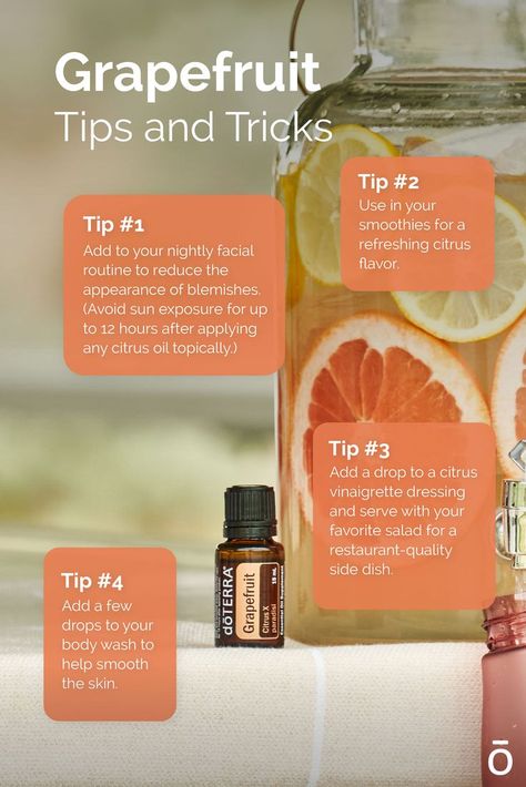 Grapefruit Essential Oil Benefits, Citrus Vinaigrette Dressing, Grapefruit Benefits, Holistic Products, Cooking With Essential Oils, Citrus Vinaigrette, Essential Oil Education, Doterra Essential Oils Recipes, Grapefruit Oil