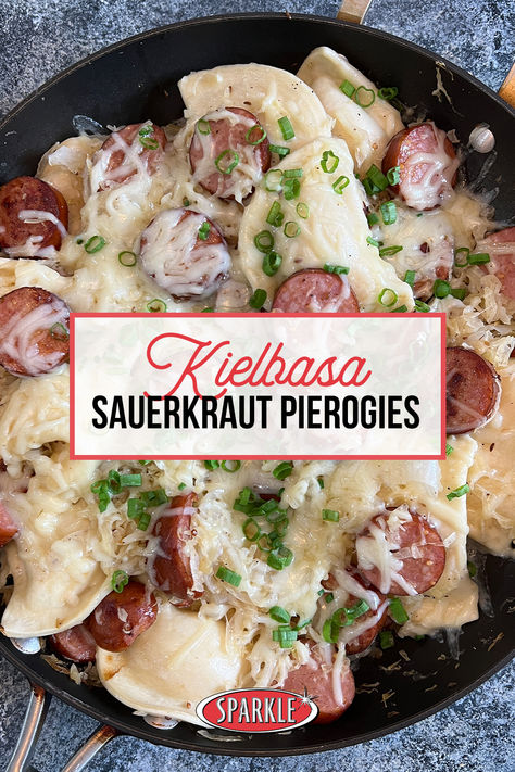 Sauerkraut And Pierogies, Perogies And Sauerkraut, Perogies Kielbasa Sauerkraut, Kielbasa Sauerkraut And Pierogies, Kielbasa Sauerkraut And Pierogies Crockpot, Kielbasa Pierogies Sauerkraut, Perogies Recipe Crockpot, Sauerkraut Dinner Recipes, Crockpot Kielbasa And Pierogies