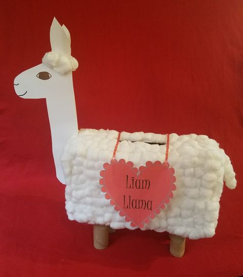 Sheep Valentine Box Ideas, Llama Valentines Boxes, Llama Valentines, Valentines Day Crafts For Kids, Valentine Mailboxes, Printable Valentine Cards For Kids, Valentine's Boxes, Girls Valentines Boxes, Valentine Cards For Kids